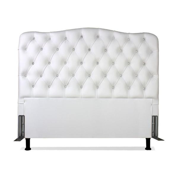 Imagem de Cabeceira de Cama Box Viúva 128 cm Dunas Larhome Branco.