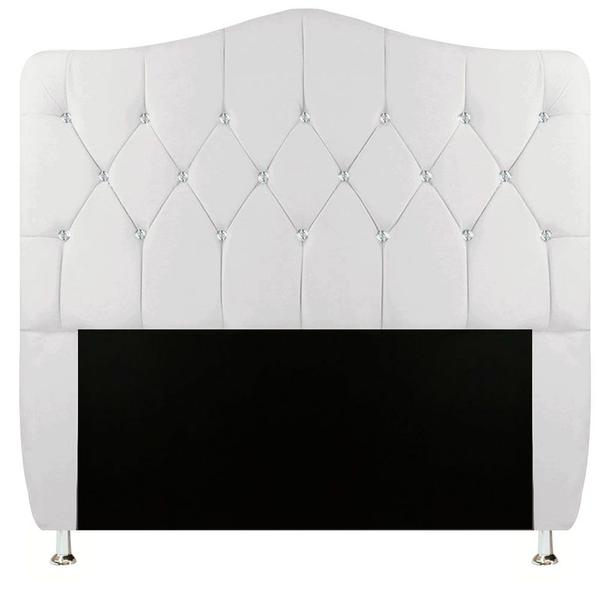 Imagem de Cabeceira de Cama Casal Queen Capitone Com Strass Estofada Atena 1.60 Cm Nanda Decor