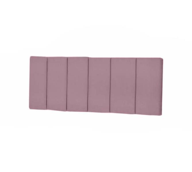 Imagem de Cabeceira de Cama Estofada / Almofadada Cama Box Queen 1,60 x 55 Painel Dubai Rosa