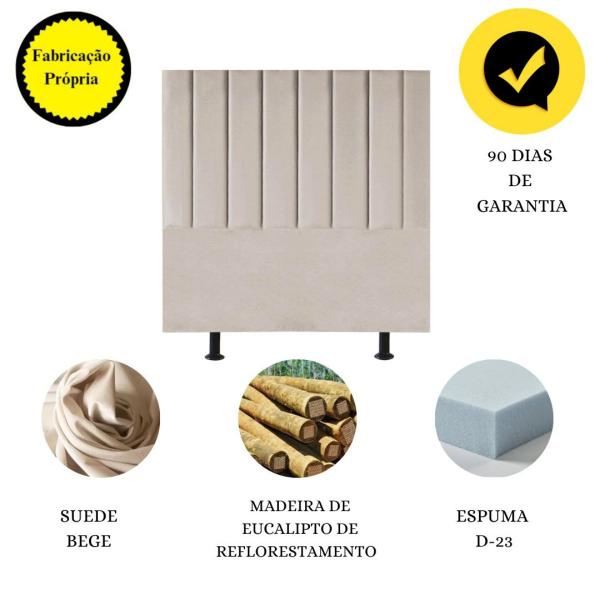 Imagem de Cabeceira de Cama Solteiro Box 100 cm Karla Suede