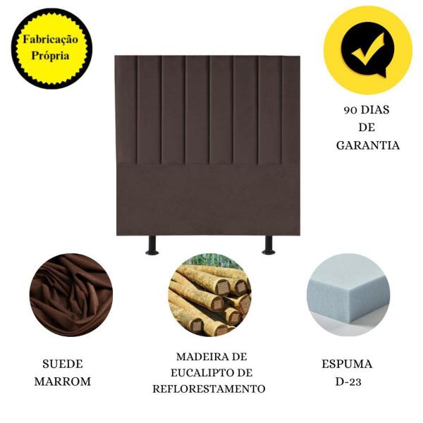 Imagem de Cabeceira de Cama Solteiro Box 100 cm Maisa Suede