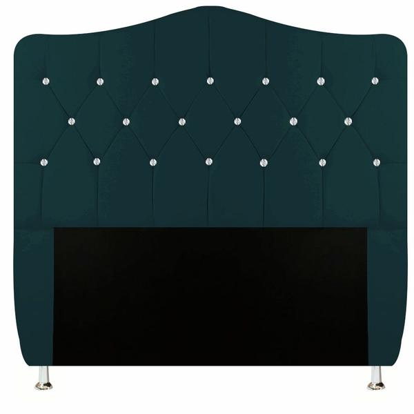 Imagem de Cabeceira de Casal Para Cama Box King Size Capitone Estofada com Strass Atena 1.95 Cm Nanda Decor