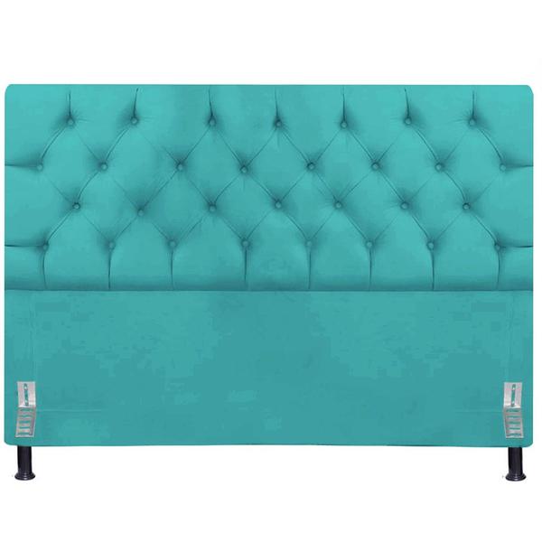 Imagem de Cabeceira de Casal Para Cama  Box Queen Estofada Capitone 160Cm Cristal Nanda Decor