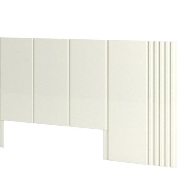 Imagem de Cabeceira de Madeira para Cama Box Casal 300cm 100% MDF TW185 Off White - Dalla Costa