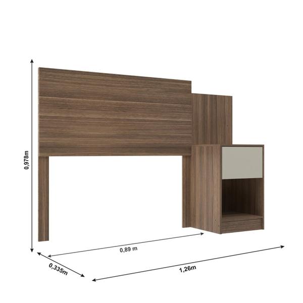 Imagem de Cabeceira de Solteiro Altesa 1 Gaveta e 1 Nicho