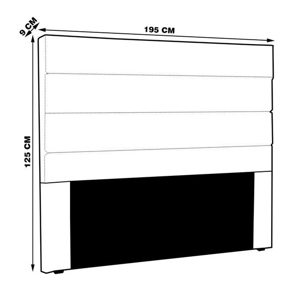 Imagem de Cabeceira Decorativa King Size 1,95M Guess PU Branco G63 - Gran Belo