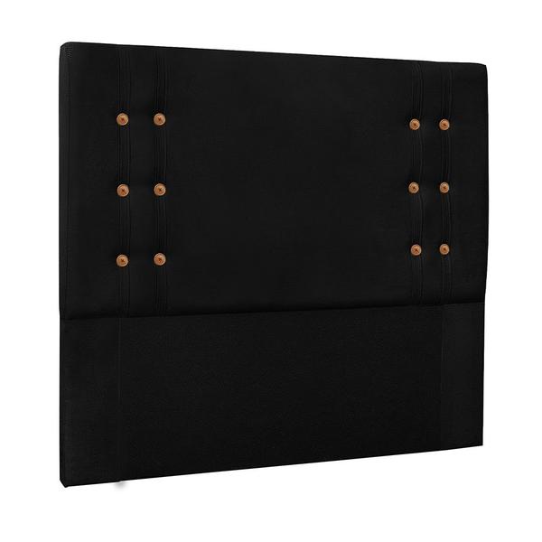 Imagem de Cabeceira Decorativa King Size 1,95M Kors Suede Preto G63 - Gran Belo