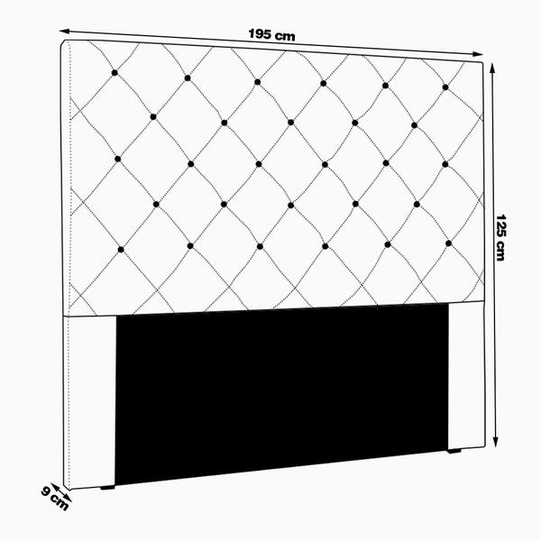 Imagem de Cabeceira Decorativa King Size 1,95M Tàzio Linho Areia G63 - Gran Belo