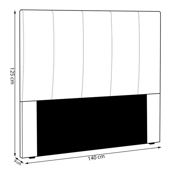 Imagem de Cabeceira Decorativa Queen Size 1,60M Erza Veludo Cinza G63 - Gran Belo