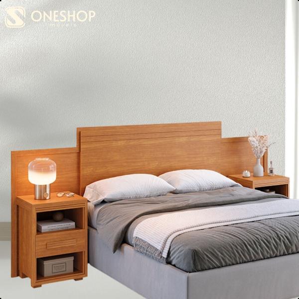 Imagem de Cabeceira Dinamarca Ajustável Para Cama Casal, Queen Box -  100% MDF Com Mesa De Cabeceira