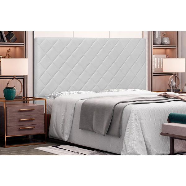 Imagem de Cabeceira Dubai Para Cama Box Casal 140 cm material sintético Branco - D'Rossi