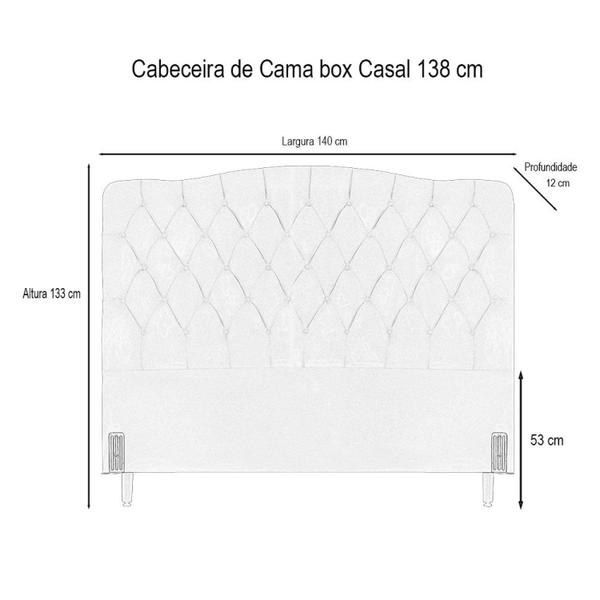 Imagem de Cabeceira Dunas de Cama Box Casal 138 Cm