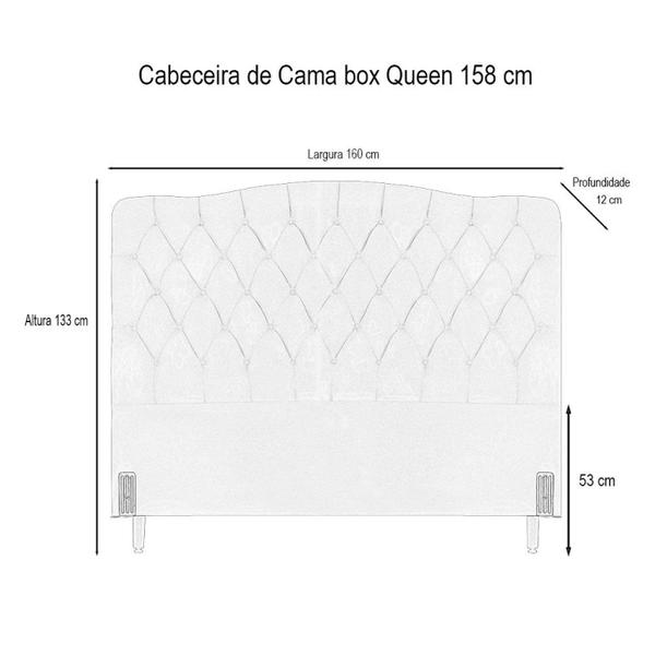 Imagem de Cabeceira Dunas de Cama Box Queen 158 Cm