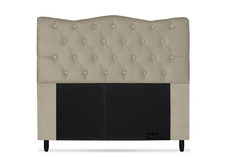 Imagem de Cabeceira Dunas King Size 195cm com Strass Suede