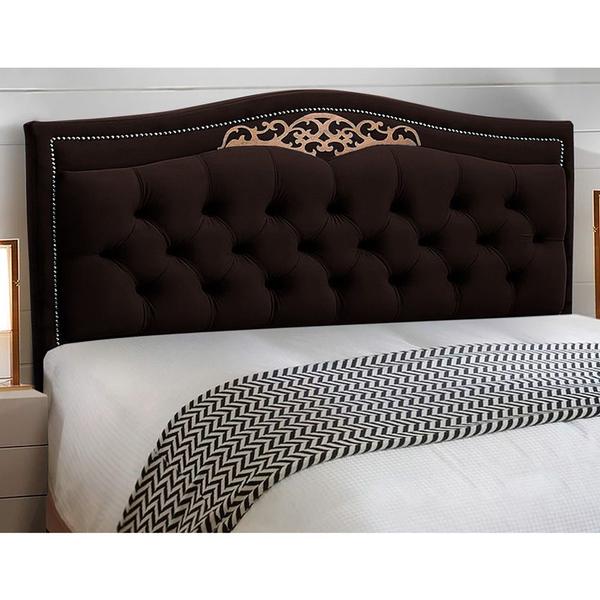 Imagem de Cabeceira e Calçadeira Baú Cama Box Casal King Size Belize 195cm Corano Marrom - Desk Design