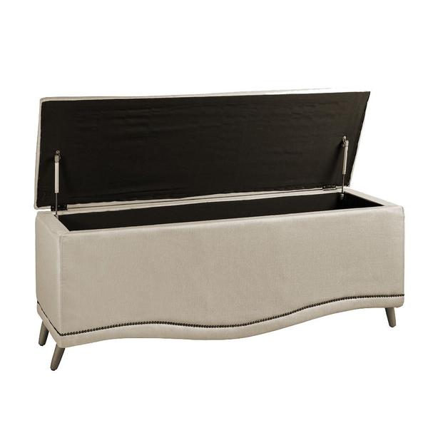 Imagem de Cabeceira e Calçadeira Baú Cama Box Casal King Size Belize 195cm Suede Bege - Desk Design