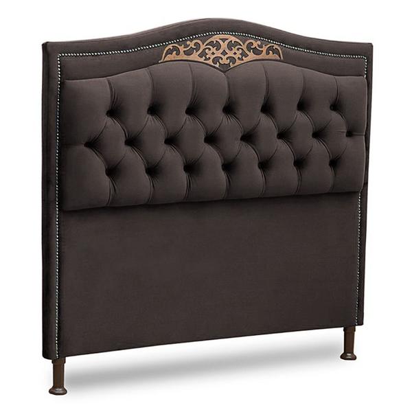 Imagem de Cabeceira e Calçadeira Baú Cama Box Casal King Size Belize 195cm Suede Chocolate - Abmaza