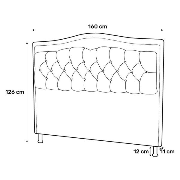 Imagem de Cabeceira e Calçadeira Baú Cama Box Casal Queen Size Belize 160cm Suede Bege - Desk Design