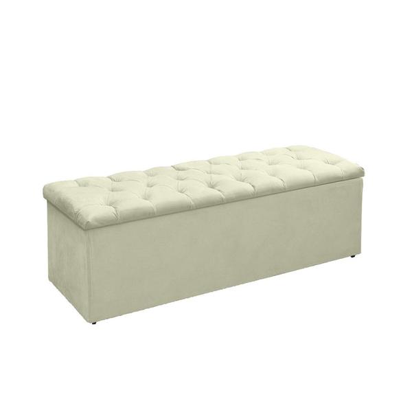 Imagem de Cabeceira E Recamier Baú Lana Para Cama Box Casal 1.40 - Suede - Sv Decor