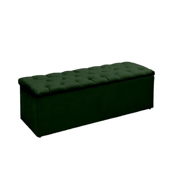 Imagem de Cabeceira E Recamier Baú Lana Para Cama Box Casal Queen - Suede - Sv Decor