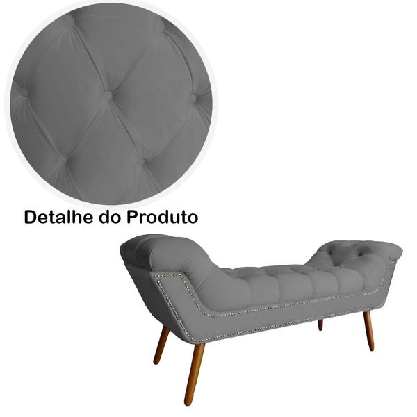 Imagem de Cabeceira E Recamier Ruby Para Cama Box Solteiro - Suede - Sv Decor