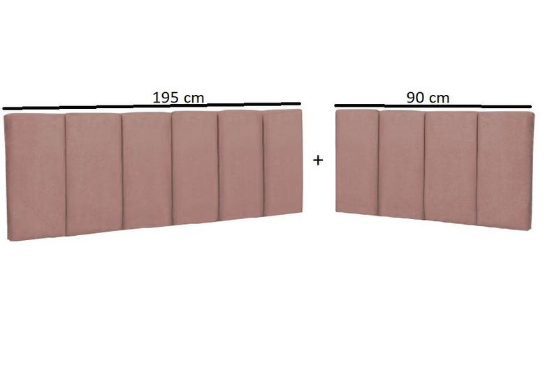 Imagem de Cabeceira em L para Cama Box Solteiro Proteção Lateral Estofada - Várias Cores