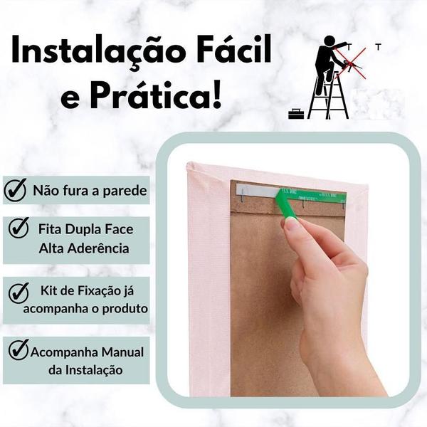 Imagem de Cabeceira Em Placas de Colar Na Parede Para Cama Box Queen Size 1.60