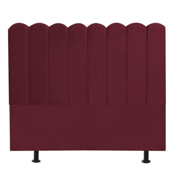 Imagem de Cabeceira Estofada Alanis 160CM Queen Suede Bordo - D A DECOR