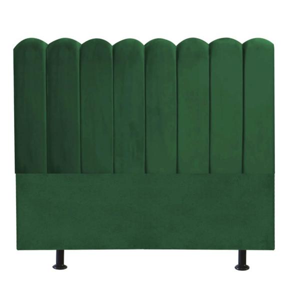 Imagem de Cabeceira Estofada Alanis 195CM King Suede Verde - D A DECOR