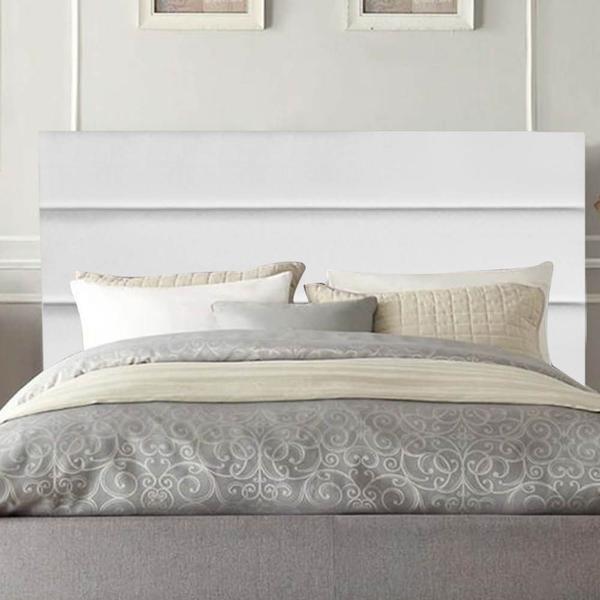 Imagem de Cabeceira Estofada Argentina 195cm King Size Para Cama Box Quarto Suede Branco - Ahazzo Móveis