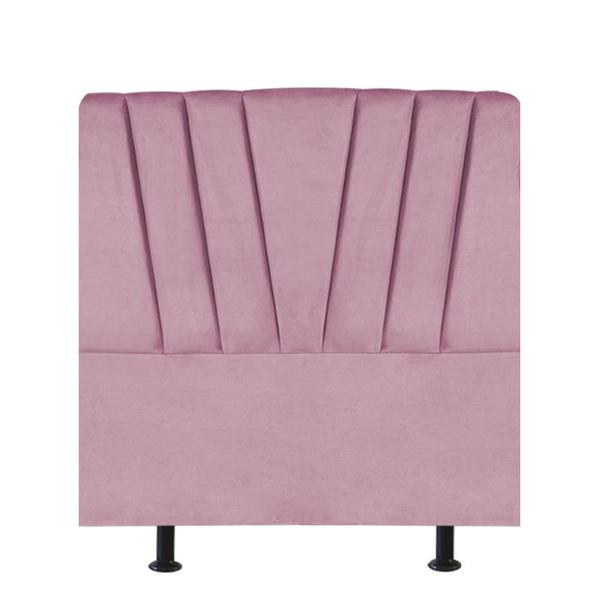 Imagem de Cabeceira Estofada Bélgica 120cm Viúva Solteirão Para Cama Box Quarto Suede Rosa Bebê - Ahazzo Móveis