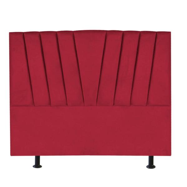 Imagem de Cabeceira Estofada Bélgica 160CM Queen material sintético Vermelho - D A DECOR