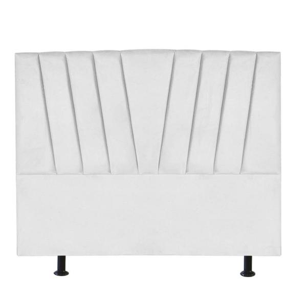 Imagem de Cabeceira Estofada Bélgica 160cm Queen Size Para Cama Box Quarto Suede Branco - Ahz Móveis