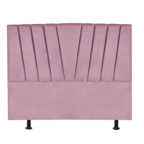 Imagem de Cabeceira Estofada Bélgica 195cm King Size Para Cama Box Quarto Suede Rosa Bebê - Gat Magazine