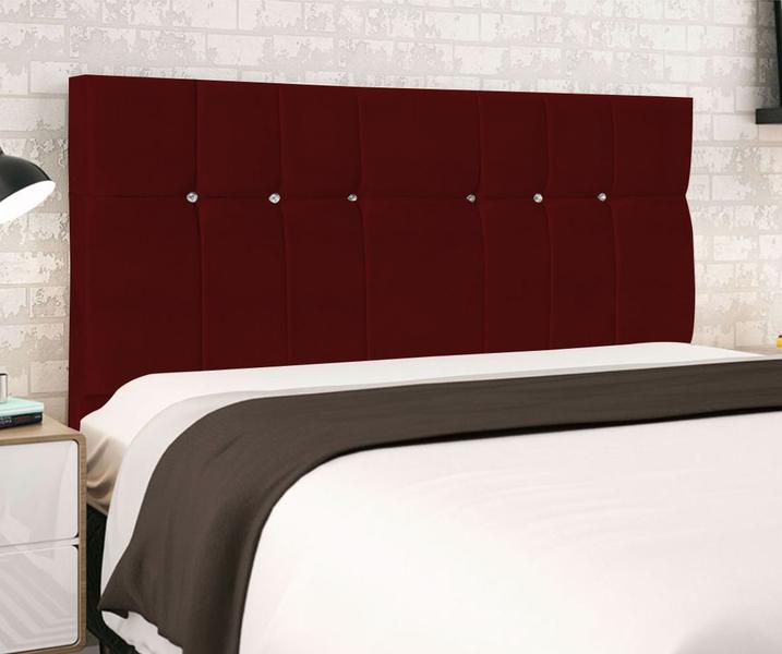 Imagem de Cabeceira Estofada Box Casal Queen Size Encosto Para Cama Opala 164x126 CM Marsala JBE Móveis