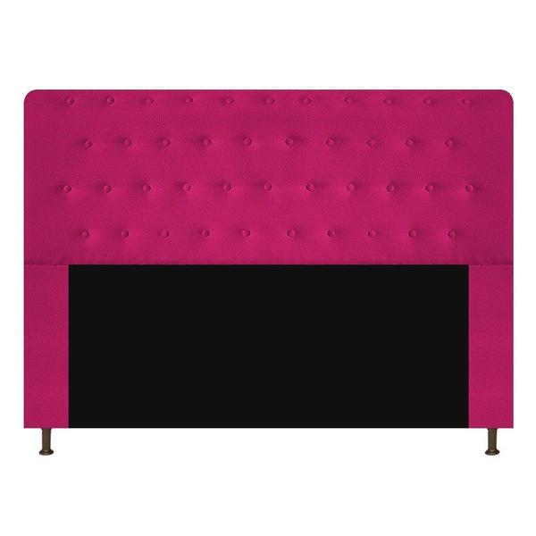 Imagem de Cabeceira Estofada Brenda 140cm para Cama Casal Botonê Suede Pink