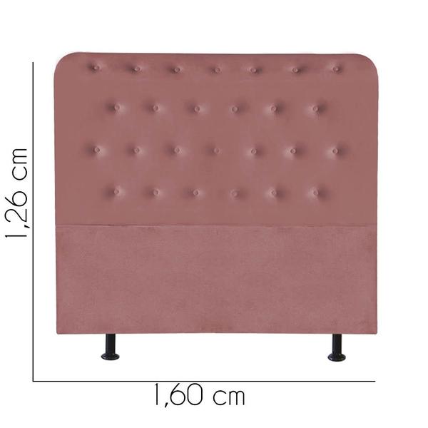 Imagem de Cabeceira Estofada Brenda Capitonê 160 cm Queen Size Quarto para Cama Box Suede Rose Gold - KDAcanto Móveis