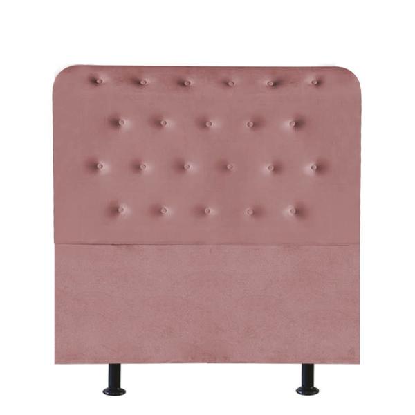 Imagem de Cabeceira Estofada Brenda Capitonê 90 cm Solteiro Quarto para Cama Box Suede Rose Gold - Damaffê Móveis