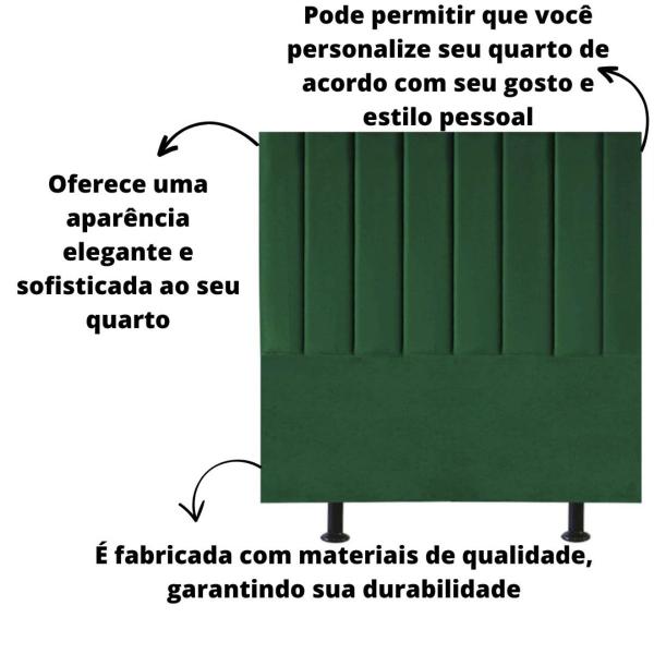 Imagem de Cabeceira Estofada Cama Box Casal 140 cm Alice Suede