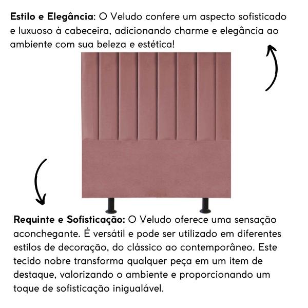 Imagem de Cabeceira Estofada Cama Box Casal 140 cm Maisa Veludo