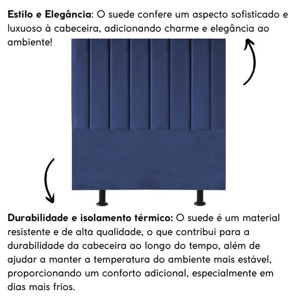 Imagem de Cabeceira Estofada Cama Box Casal 140 cm Maria Suede