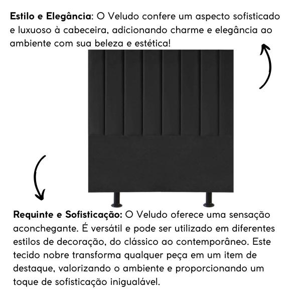 Imagem de Cabeceira Estofada Cama Box Casal 140 cm Maria Veludo