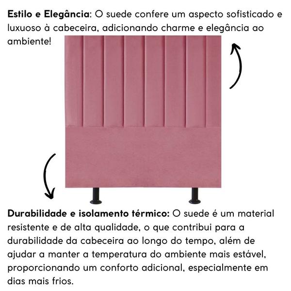 Imagem de Cabeceira Estofada Cama Box Casal 140 cm Mavie Suede