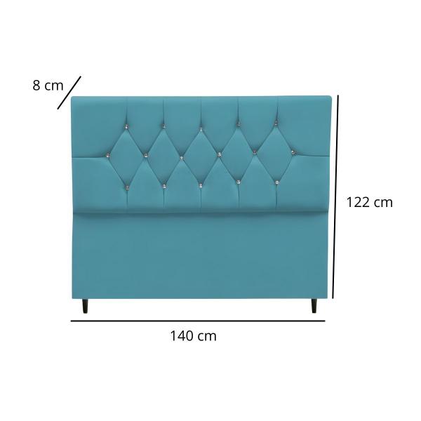 Imagem de Cabeceira Estofada Cama Box Casal 140 cm Suede Ayla