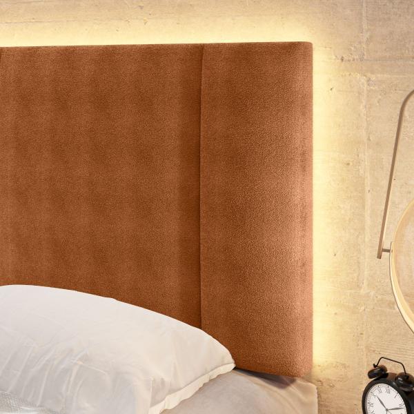 Imagem de Cabeceira Estofada Cama Box Casal com LED Star 140 cm