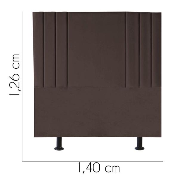 Imagem de Cabeceira Estofada Cama Box Casal Grécia 140cm Suede