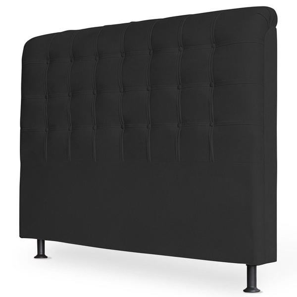 Imagem de Cabeceira Estofada Cama Box Casal Queen Louise 160cm Suede Preto - Desk Design