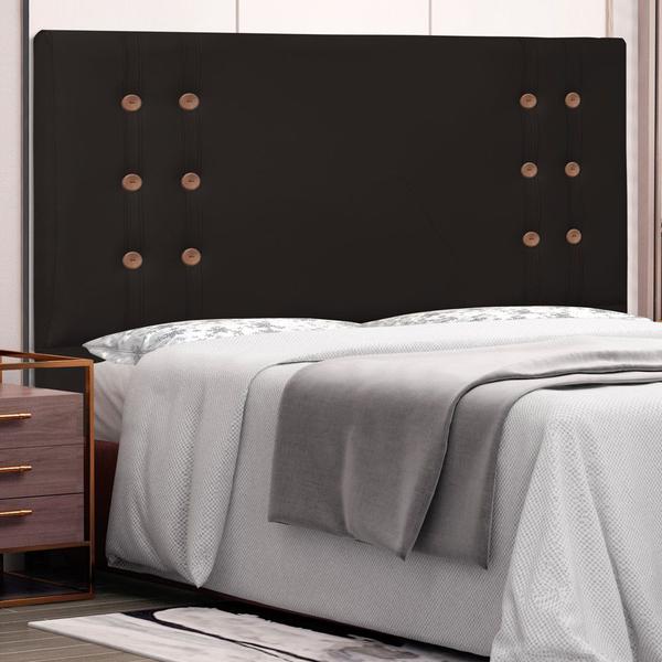 Imagem de Cabeceira Estofada Cama Box Casal Queen Size Monreale 160cm Corano Marrom - Abmaza