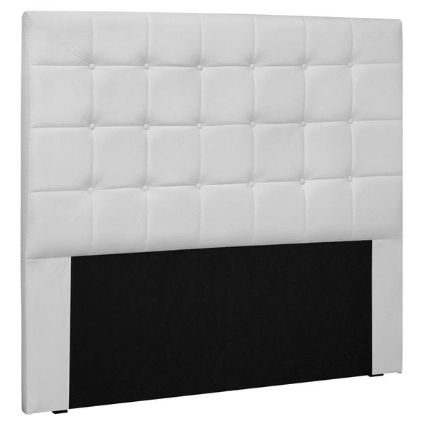 Imagem de Cabeceira Estofada Cama Box Casal Verona 140cm Corano Branco - Desk Design