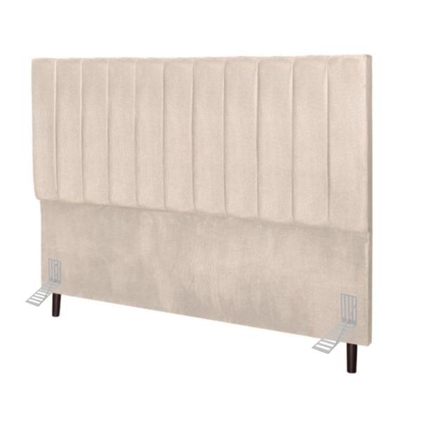 Imagem de Cabeceira Estofada Cama Box King 195 cm Catarina Suede E Frame